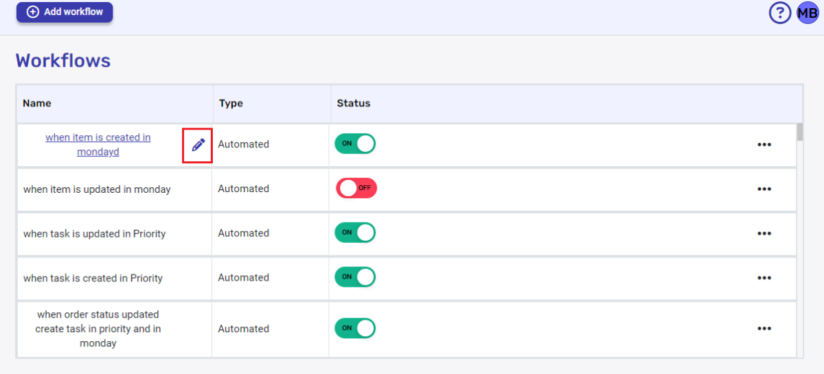 Workflow editor Engini.io